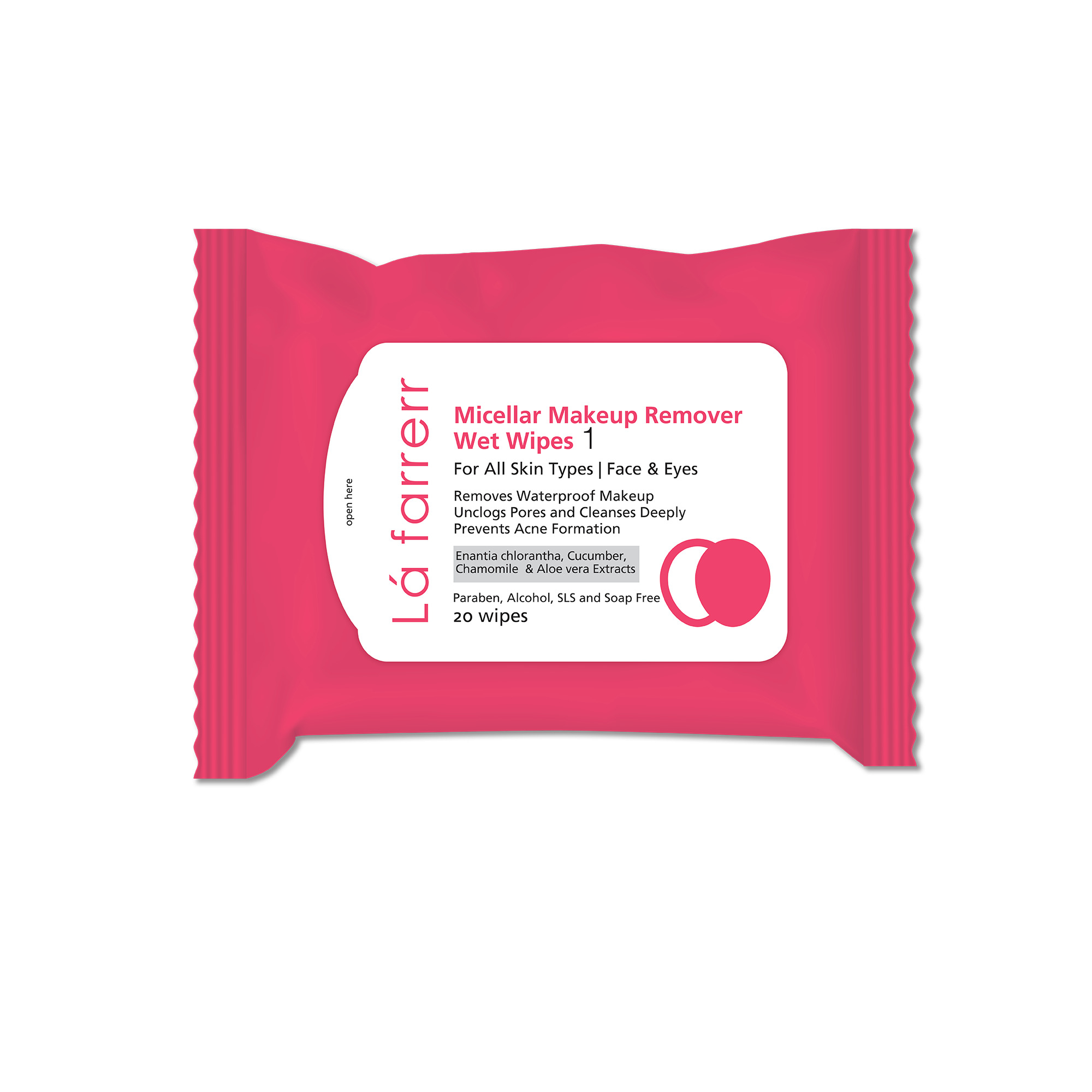 تصویر دستمال مرطوب پاک کننده آرایش لافارر مناسب انواع پوست